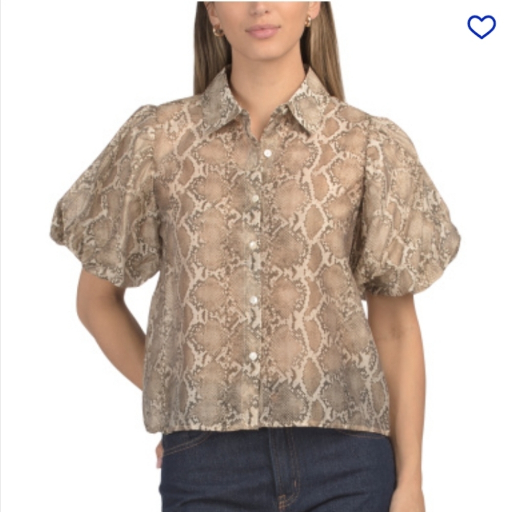Bailey 44 Puff Sleeve Button-Down Blouse